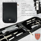 manicure pedicure set kit (BLACK - SYNTHETIC LEATHER)