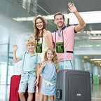 Travel Pouch Neck Wallet Family Passport Holder Organizer Case with RFID Blocking (6x7.5In / Green)