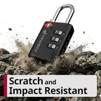 TSA Approved Locks for Luggage. Suitcase Locks with Open Alert Indicator (3 Digit Black 2 Pack)