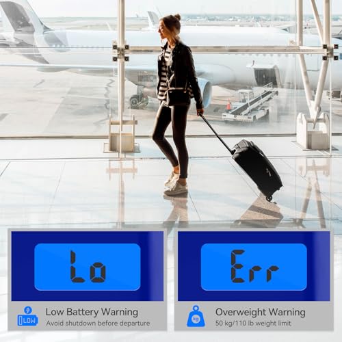 Luggage Scale Dr.meter Travel Essentials Luggage Weight Scale Backlight LCD (Blue)
