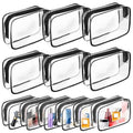 Clear Makeup Bag (12 Packs Black)