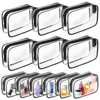 Clear Makeup Bag (12 Packs Black)