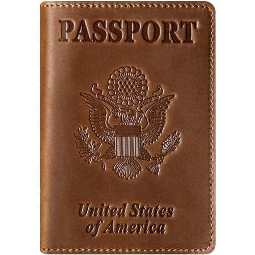 Premium Leather Passport Holder Covers (Brown)