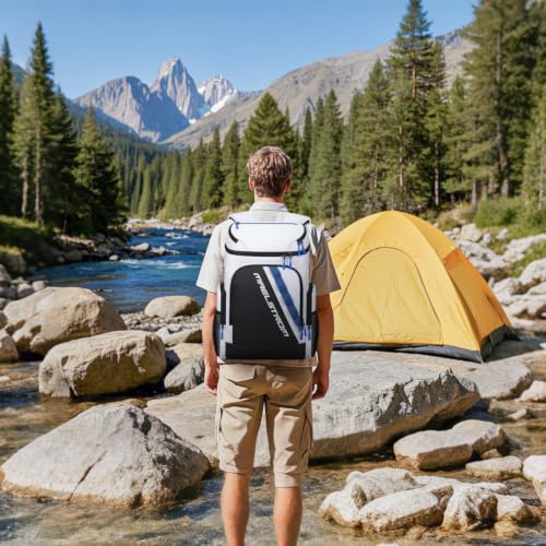 Insulated Cooler Backpack (White)