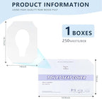1 Pack Disposable Toilet Seat Covers Flushable Paper Toilet Seat Cover - Image 2