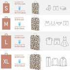 4 Set Compression Packing Cubes For Travel Bags Organizer For Luggage Suitcase Organizer (Brown Leopard / Set of 4)