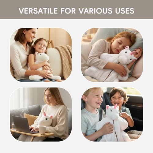 Weighted Lap Pad for Kids 7 lbs (57-white Unicorn Design / 22" x 16" | 7lbs)