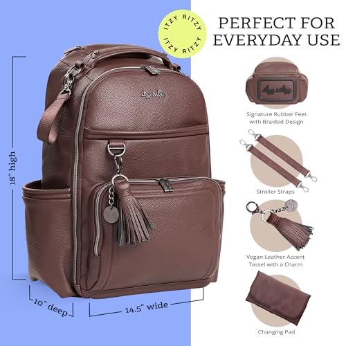 Boss Plus Large Diaper Bag Backpack with 19 Pockets (Espresso)