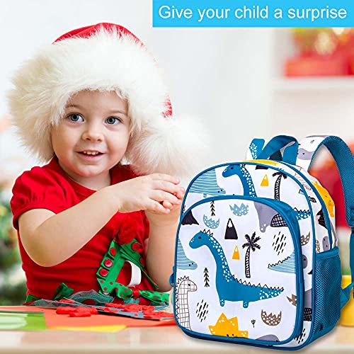 Toddler Backpack (White Dinosaur 2pc)
