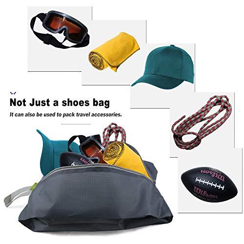Travel Shoe Organizer with Zipper Closure (Black, Gray, Navy, Rose Red, Moss Green, Wine Red)