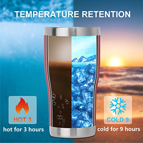 20oz Tumbler with Lid Stainless Steel Tumblers Bulk (Red / 4 count)