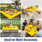 2 Pack Square Spandex Fitted Table Cloth (Yellow / 34" x 34" (Square))