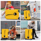 Cute Black Cat Luggage Cover (#40 / S(fits 20-22inch suitcase))