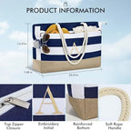 Personalized Gifts for Women Beach Bags for Women (Dark Blue)