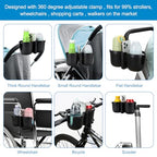 Stroller Cup Holder with Phone Holder (Double Holder-Other Shape)