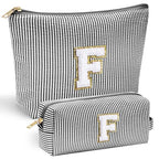 Girls Gifts Personalized Makeup Bag (Black / F)