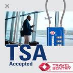 TSA Accepted Luggage Lock with 2.5" Cable Shackle (2.5" Shackle / Blue)