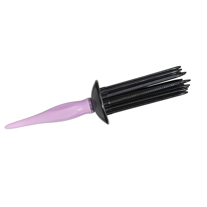Practical Round Curling Comb Curl Defining Brush Hair Styling Tool for Women for Perfect Hairstyles for Casual Wear or Special Events (purple)
