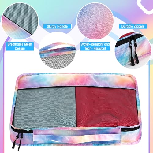 Packing Cubes for Suitcase Large Organizer Bags (Watercolor / Medium)