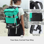 30/40/55L Waterproof Dry Backpack & Phone Case - Large Floating Dry Bag for Kayaking, Travel, Hiking, Fishing, Camping, Motorcycles & Beach, Heavy-Duty Roll Top Men/Women (Teal) (Teal / 30L)