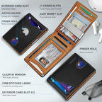 Airtag Wallet for Men (Leather Black006)