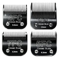 Dog Grooming Clipper Blades Replacement Compatible with Andis Dog Clipper (Black(3FC+4FC+5FC+7FC) / Black)