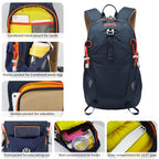 Hiking Backpack 30L Foldable Travel Daypack For Women Men (Navy Blue / 30L)