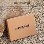 Polare Luxury RFID Blocking Leather Passport Holder Travel Wallet For Men and Women (V Dark Brown Compass)