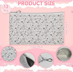 12 Pieces Cosmetic Bag for Women (12pcs Gray M)