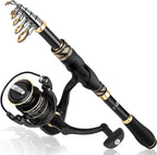 PLUSINNO Fishing Pole, Fishing Rod and Reel Combo, Telescopic Fishing Rod Kit by PLUSINNO