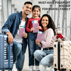 Passport Holder RFID Blocking Travel Wallet (Elegant Purple)