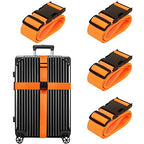 Luggage Straps for Suitcases TSA Approved Travel Essentials 8 Pack (Orange)