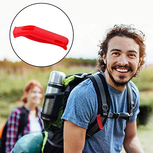 10 Pcs Emergency Safety Whistle with Lanyard for Boating (Red and Orange)