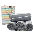 Cotton Turkish Beach Towels (39 x 72 inch ( Beach towel - 4 PACK ) / Grey)
