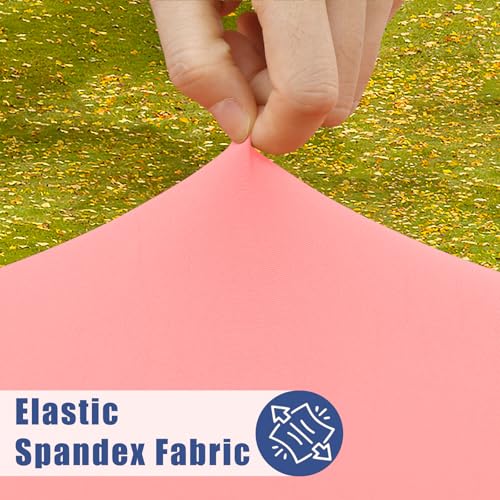 2 Pack Rectangle Spandex Fitted Table Cloth (Coral Red / 96" x 30" (Rectangular))