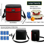 6 Can 5L Lunch Bag for Women Men Portable Lunch Box Small Cooler Bag Soft Collapsible Reusable Insulated Lunch Tote for Everyday Work Travel (Green)