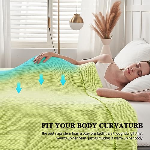 Knitted Weighted Blanket (35-mint Green / 50" x 60" | 10lbs)