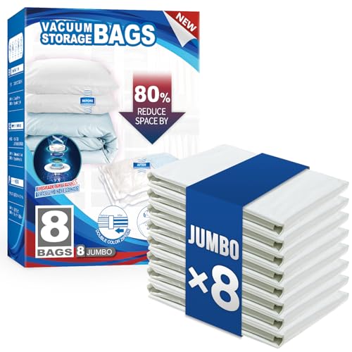 8 Pack Vacuum Storage Bags (8 Jumbo)