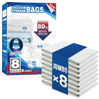 8 Pack Vacuum Storage Bags (8 Jumbo)