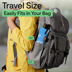 Compact Travel Size Umbrella for Rain (Sky Blue Clouds)
