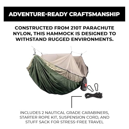 Skeeter Beeter Pro Mosquito Hammock (Olive Green/Khaki)