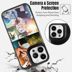 Custom Wallet Phone Case for iPhone 14 Pro Max (Black-B / iPhone 14 Pro Max)