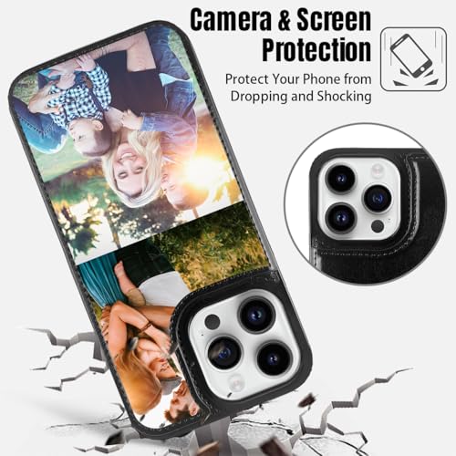 Custom Wallet Phone Case for iPhone 14 Pro Max (Black-B / iPhone 14 Pro Max)