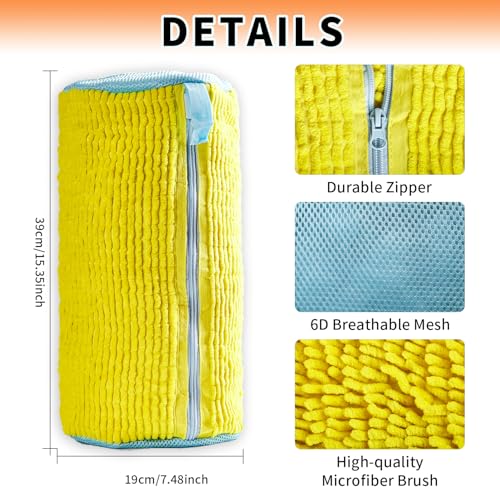 2Pcs Reusable Shoe Cleaning Bag (Yellow)