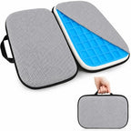 3 in 1 Foldable Gel Seat Cushion Featured with Memory Foam Breathable Seat Cushion for Pressure Relief (Gray - Mesh)