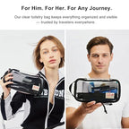 Rough Enough Clear TSA Approved Toiletry Bag Small Travel Shaving Kit Pouch (Clear)