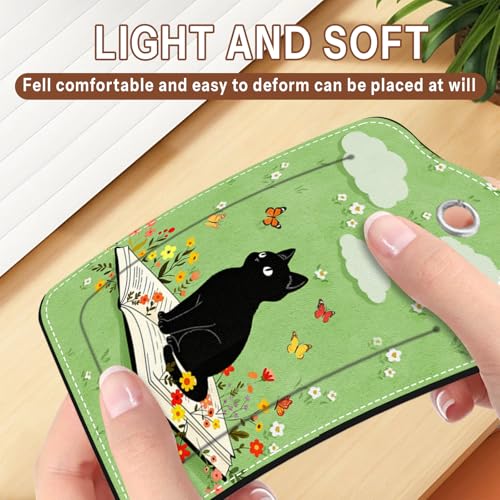 2 Pcs Cat with Book Luggage Tags for Suitcase (Funny-cat-book)
