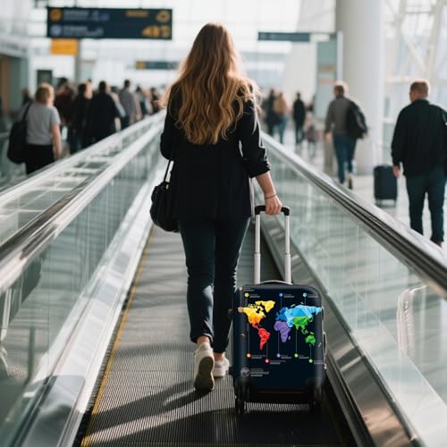 Travel Luggage Cover Suitcase Cover Protector Skins 18 (map / XL (for 29--32 inch luggage))