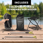Kids Fishing Pole For Boys (Black (Complete Set) / 4ft)