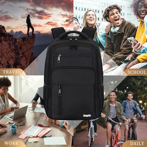 Backpack for Women Men (A6-black2 / 17.3 Inch)